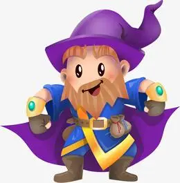 男巫师矢量图装饰