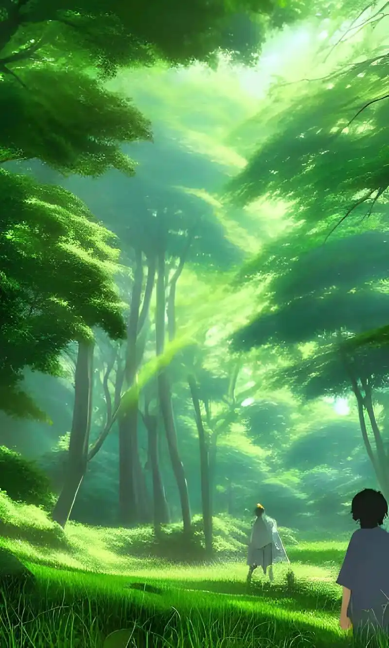 《绿光森林》#ai绘图 #美丽风景 #动漫 #视觉设计 #原 - 抖音