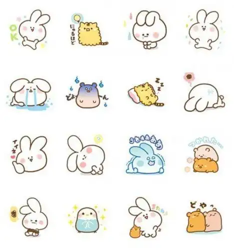 q版兔子萌图简笔画小琢手绘手绘教程手帐简笔画小兔子简笔画可爱的小