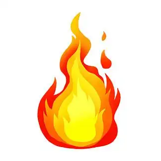 130卡通手绘熊熊燃烧大火焰火苗符号图案元素材71300可爱的卡通吓坏了