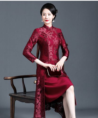 婚礼妈妈装高贵喜婆婆结婚宴旗袍嫁女儿结新娘妈妈礼服年轻丈母娘母亲