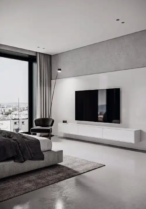 108㎡现代简约三居装修案例_效果图_土巴兔装修网