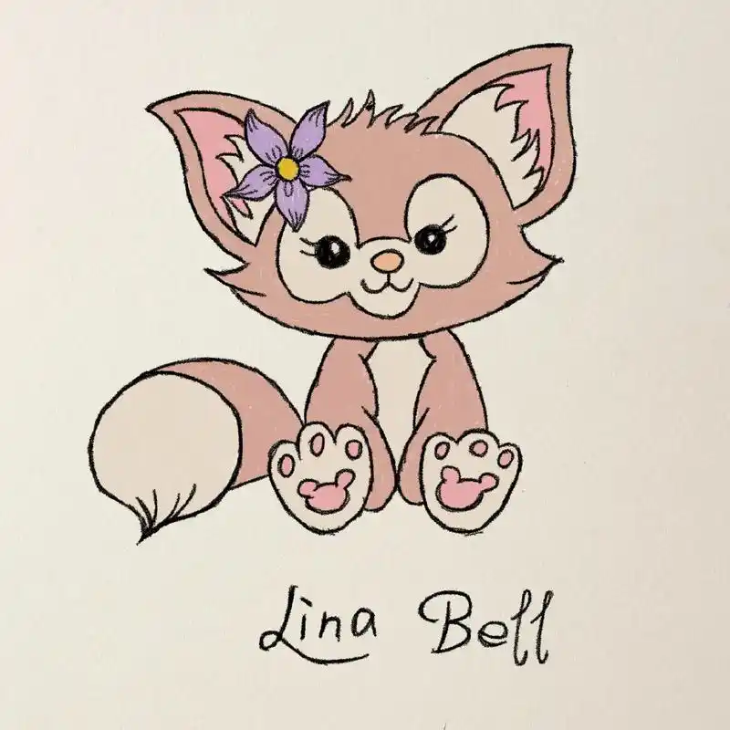 玲娜贝儿简笔画|甜蜜暴击(附教程) 迪士尼顶流小公主来啦～  - 抖音