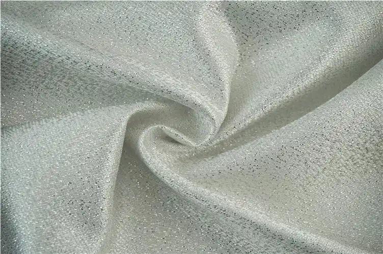 2018爆款 薄纱梭织金属丝提花布 亮光印花底布 童装女装箱包面料