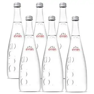 依云依云矿泉水750ml玻璃瓶evian 法国进口天然饮用水泡茶水 750ml