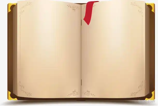 打开的复古书籍png素材透明免抠图片其他元素