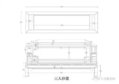家具图纸cad 9套古典传统实木沙发详细设计图纸