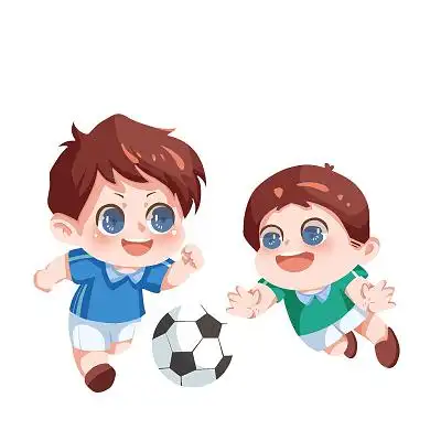 足球不倒翁拨浪鼓png素材彩色手绘卡通儿童小学生跑步秋季运动会元素