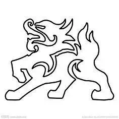 的黑白简笔麒麟神兽简笔画步骤如何绘制一个好看的火麒麟卡通简笔画