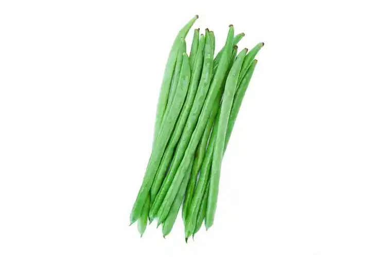 白底蔬菜豆角短豆角新鲜蔬菜一把豆角