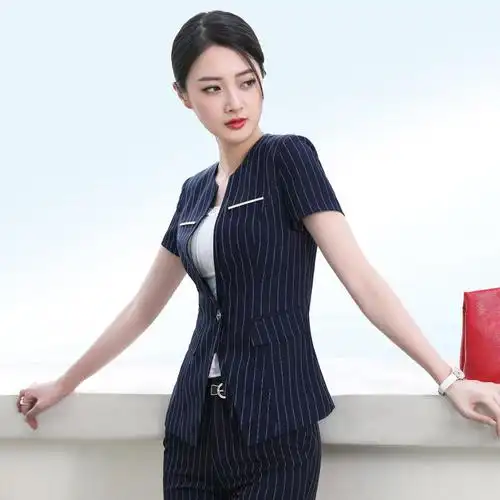 美容院工作服女夏装短袖职业装女装套裙ol酒店珠宝店专柜工衣