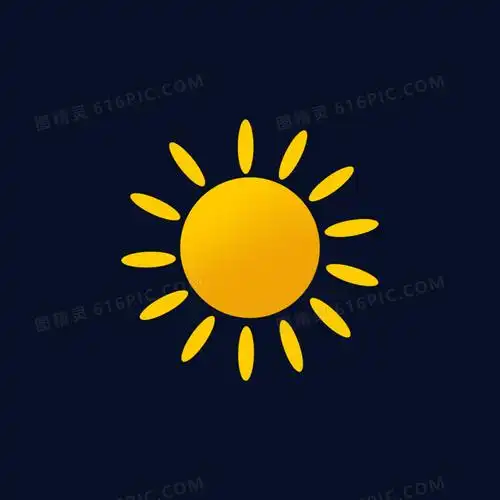 手绘卡通天气预报晴天图标素材