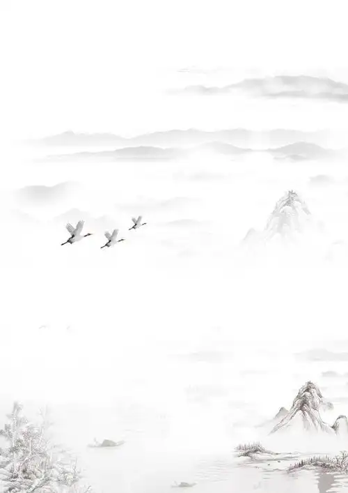 通用水墨word信纸模板背景
