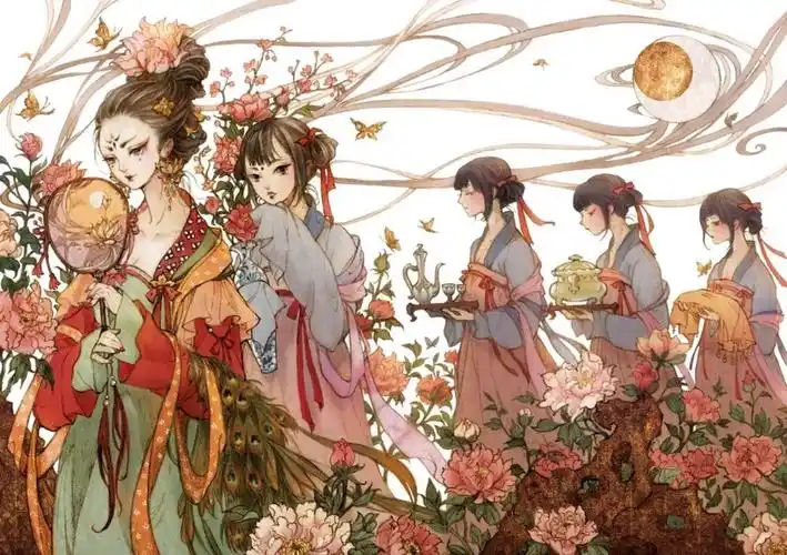 手绘古风女 - 堆糖,美图壁纸兴趣社区