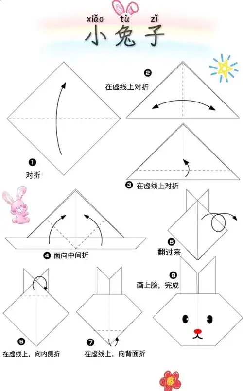 其它 "空中课堂"第三十期——手工折纸《小白兔》 写美篇 《小兔子》