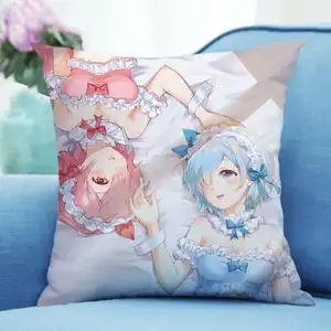 拉姆抱枕从零的异世界开始玩偶周边方形靠枕双面图案动漫来图定制