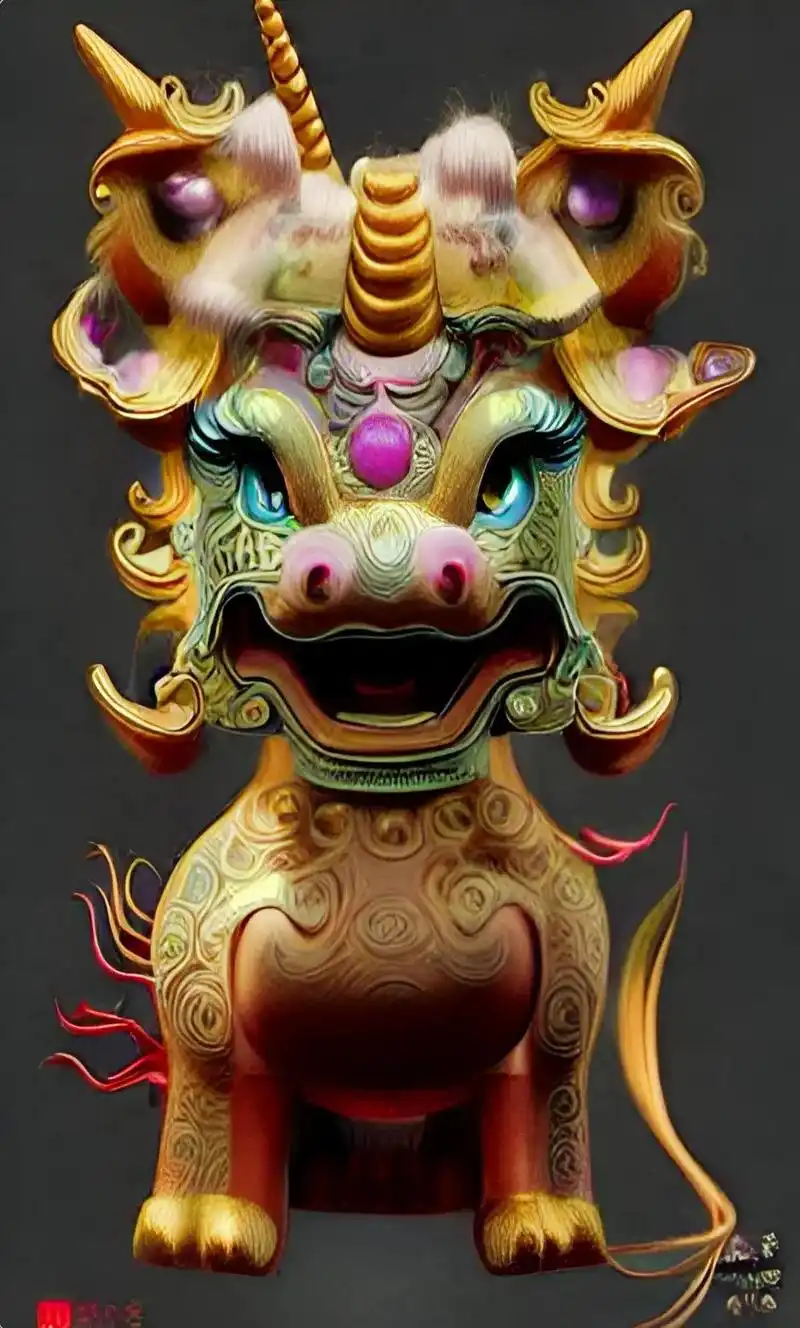 麒麟,上古瑞兽,寓意祥瑞,好运连连,吉祥如意!这么好看,吉祥 - 抖音