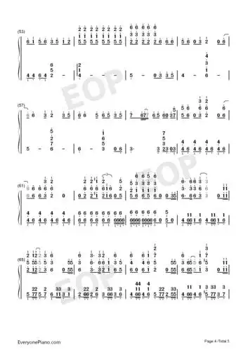 极乐净土-合音版双手简谱预览4