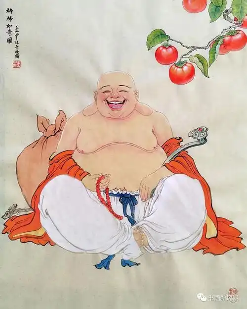 送你一组开心弥勒佛,祝你笑口常开!