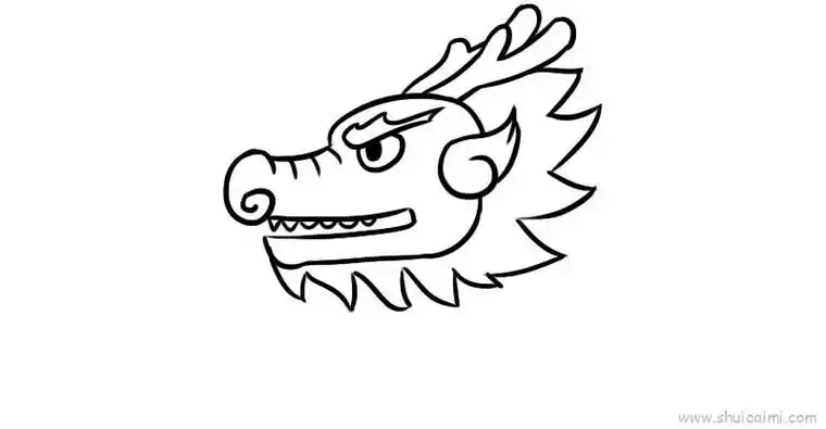 龙头儿童画怎么画 龙头简笔画简单