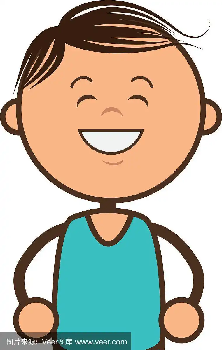 孩子微笑的卡通