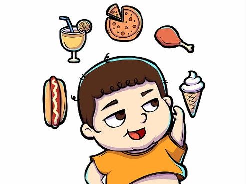 肥宅 新锐插画 小胖子