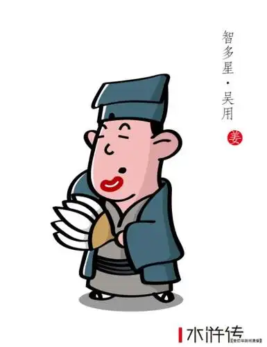 吴用简笔画卡通可爱