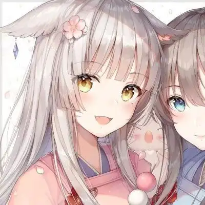 闺蜜头像萌萌哒一对二次元可爱