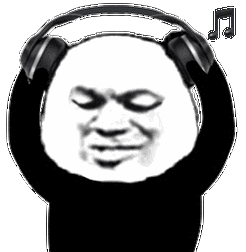 熊猫头戴耳机听歌 gif