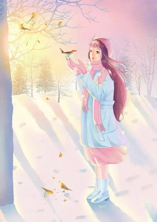 冬日暖阳须弥子芥插画师作品涂鸦王国gracgcom