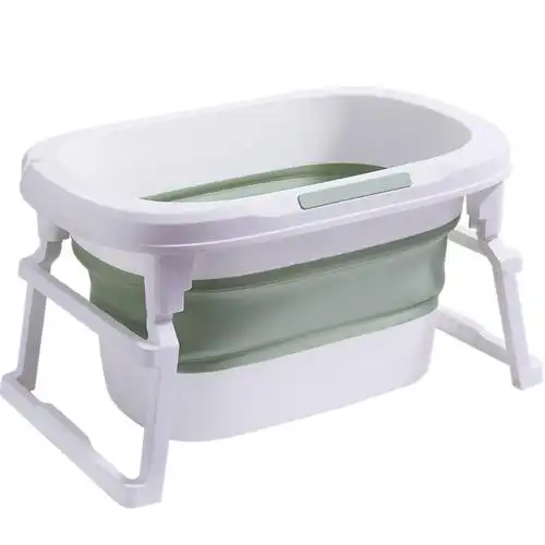婴儿洗澡盆儿童洗澡桶宝宝泡澡桶小孩折叠浴桶游泳桶家用浴盆大号