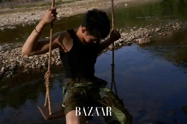 陈飞宇minibazaar六月刊封面##陈飞宇手臂线条