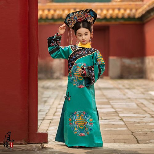 儿童童装清朝小公主小格格格古装旗服清装妃子儿童演出服