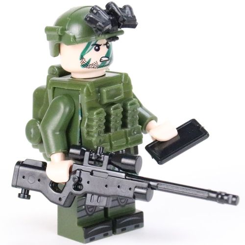 乐高警察特警人仔城市特种兵狙击手男生积木益智拼装玩具6-8-12岁