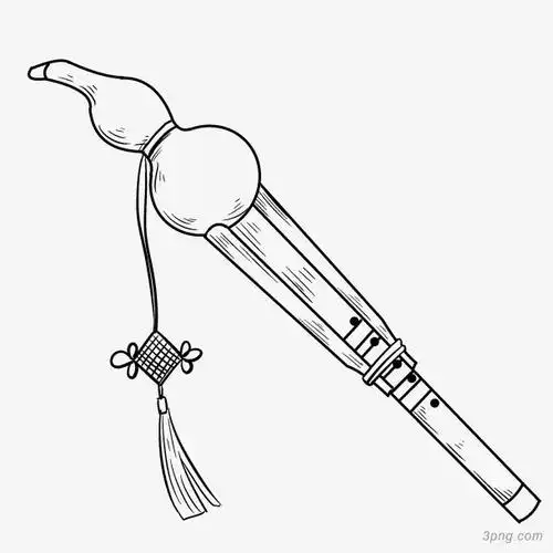 简笔画葫芦丝png素材透明免抠图片其他元素