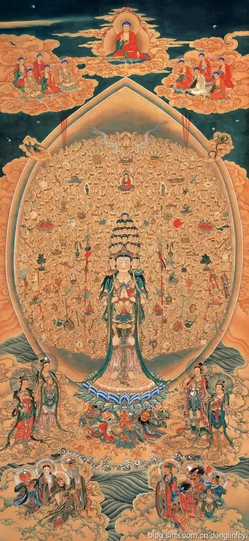 东林佛艺绘制千手千眼观音宝像