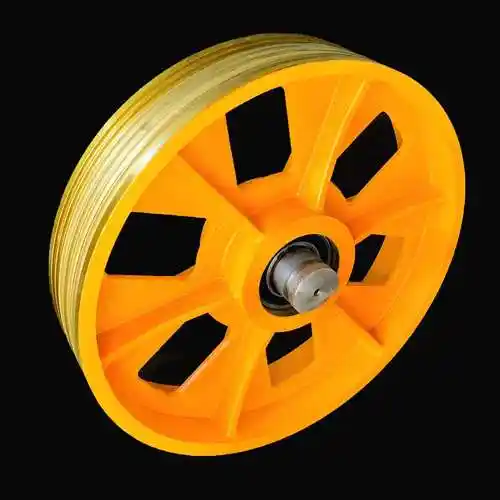 电梯巨人通力重反绳轮导向铸铁轿顶返绳轮轿底滑轮