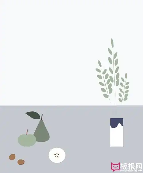 简洁干净的手绘插画图片,小生活