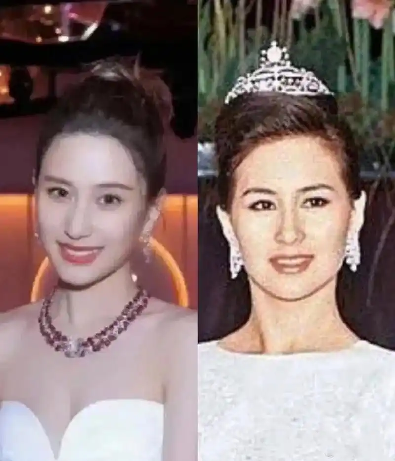 何超莲和何超琼的婚纱照对比