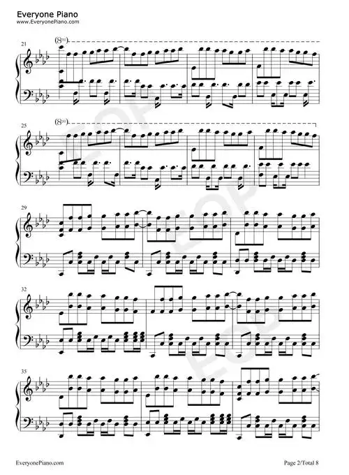 timeback钢琴五线谱