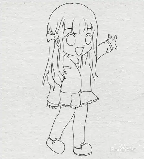 手绘q版人物简笔画-我也来画小美女 小女孩简笔画可爱女孩简笔画q版