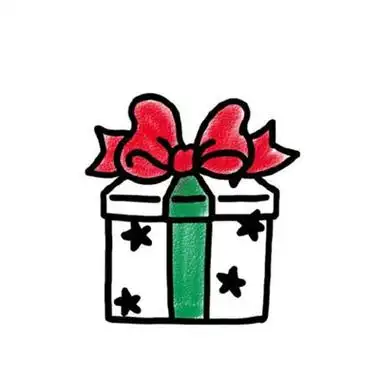 圣诞节礼物简笔画 - 简单简笔画