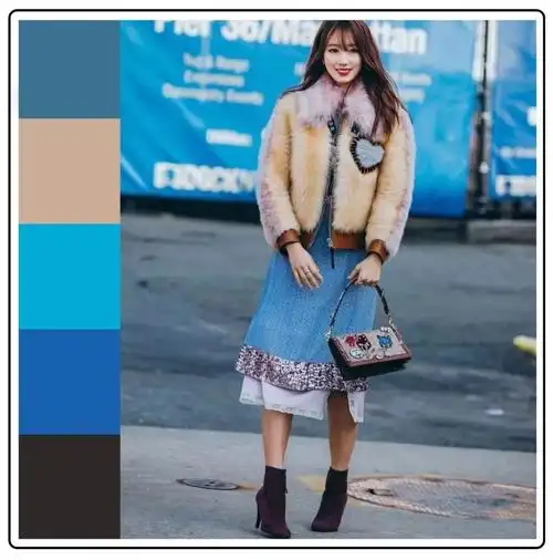 面对冷调湖蓝色,宇博选择了鲜亮的暖调柠檬黄与橙色来中和,活泼又时髦