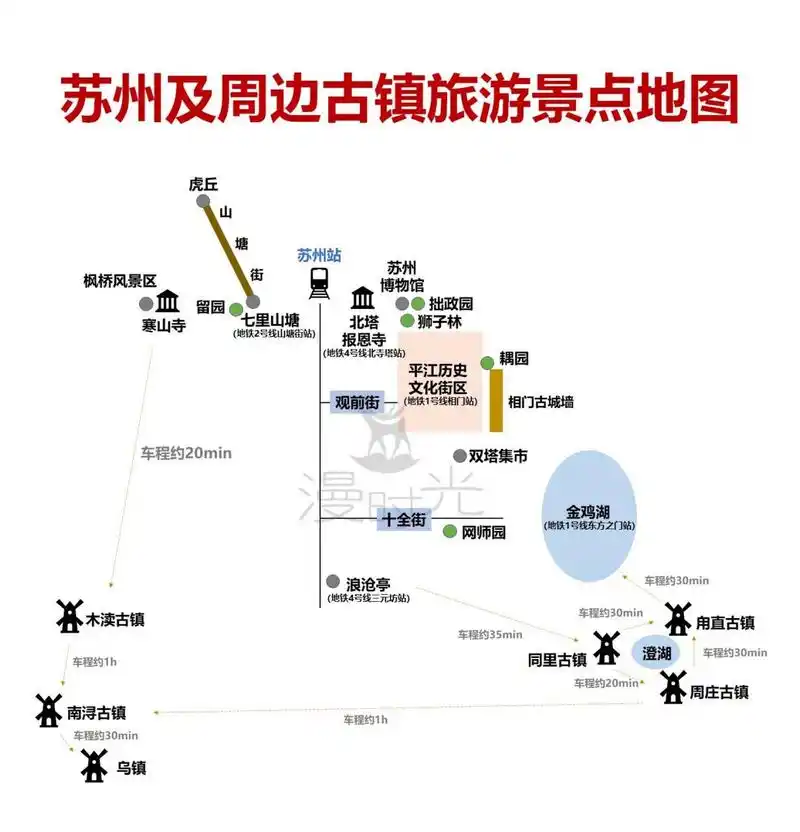 苏州旅游景点地图(附深度行程表)        最近很多宝贝私信我问旅游