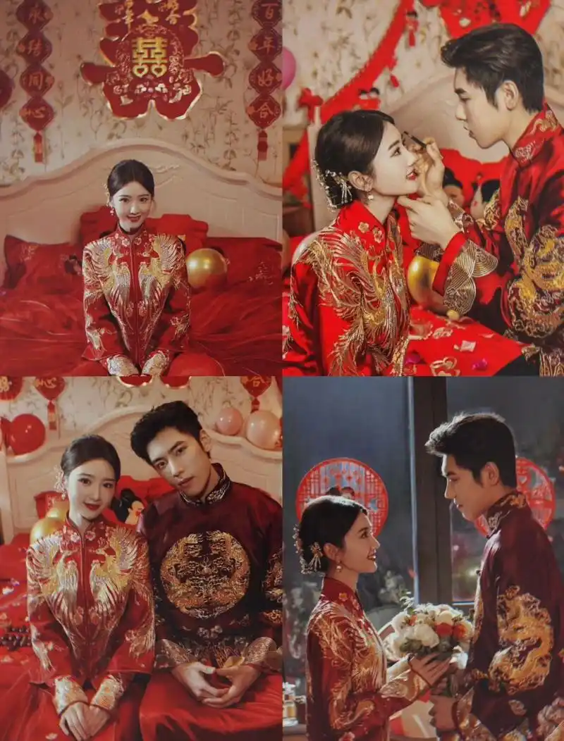 毛晓彤王子异的中式婚礼结婚照!! 妈呀!!!想入非非给我甜没了!!!怎么