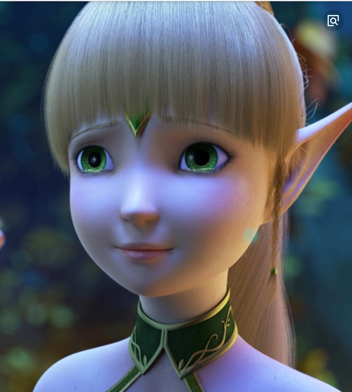 描写精灵的外貌身材女的可爱的