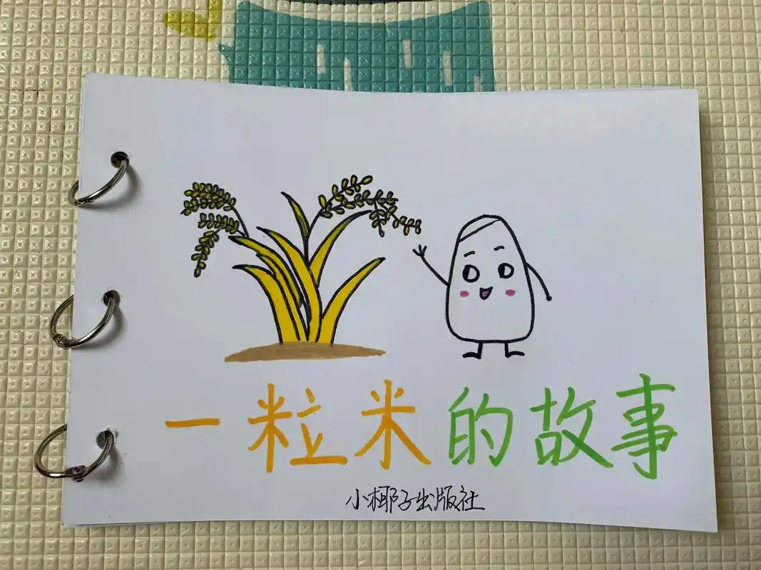 手工自制绘本分享!这次制作的绘本是《一粒米的故事》 - 抖音