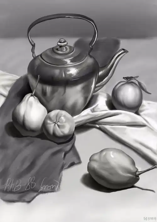 作业:从零开始学美术之素描静物的画法训练 - rh-13-088 snow