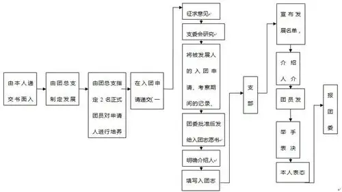 发展新团员(申请入团)流程图示