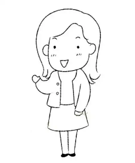 家庭人物的表现 妈妈图片简笔画-学笔画妈妈怎么画好看又简单妈妈简笔